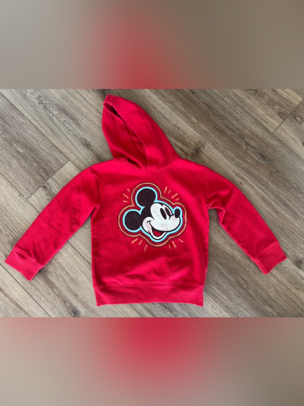boys red Disney (jumping beans) Mickey Mouse hoodie - size 6